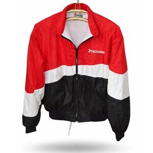 Yokohama Motorsports Swingster Bomber Vtg 80's JACKET Red Black Men's M USA